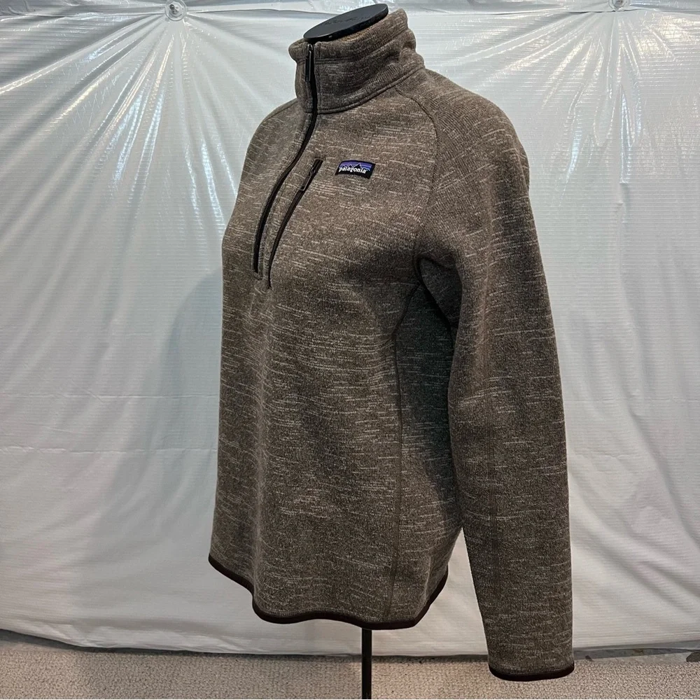 Patagonia Men’s Better Sweater 1/4 Zip Fleece Brown Polyester STY25522 Sz medium